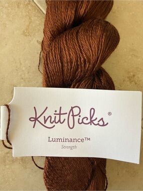 Knit Picks Luminance™ Strength Silk Yarn – Rich Brown 1 Hank